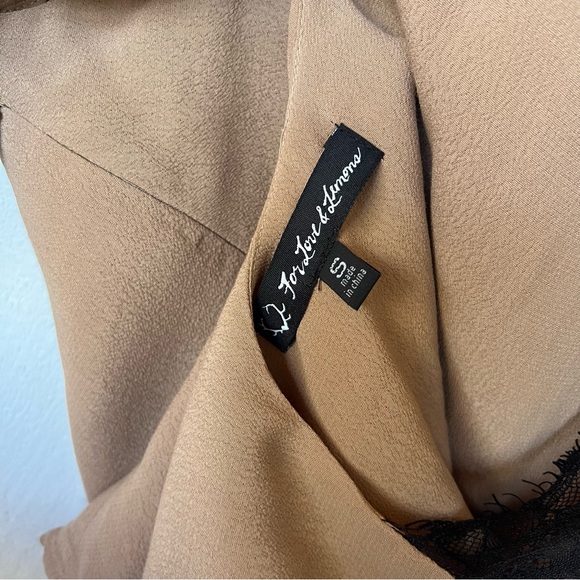 For Love & Lemons Camel Topanga Halter Lace Back Top - Picture 10 of 10